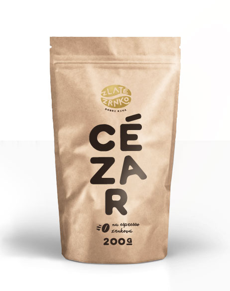 Káva Zlaté Zrnko - Cézar (Zmes arabiky 75% a robusty 25%) "KLASICKÝ"