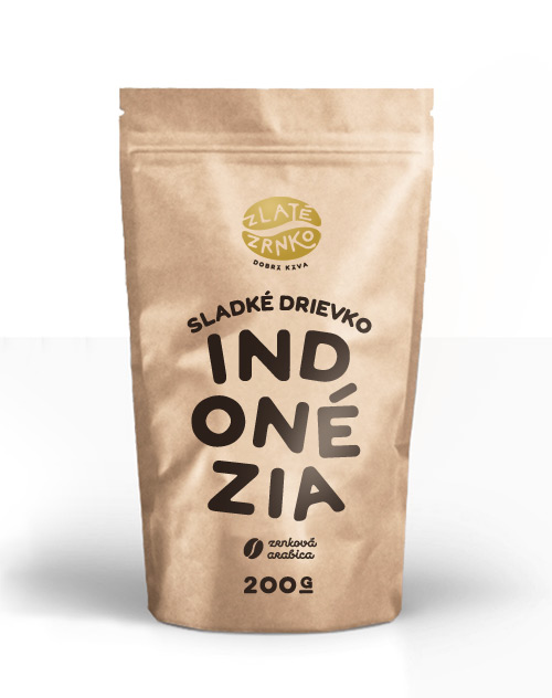 Káva Zlaté Zrnko - Indonézia "Sladké drievko"