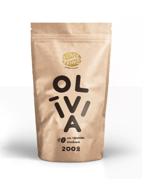 Káva Zlaté Zrnko - Olívia (Zmes arabík - 100%) "HORKÁ"