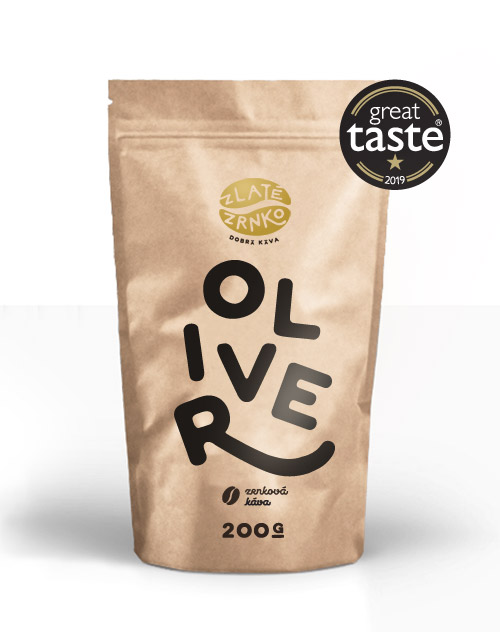 Káva Zlaté Zrnko - Oliver (Zmes arabica 90% a robusta 10%) - "LAHODNE HORKÝ"